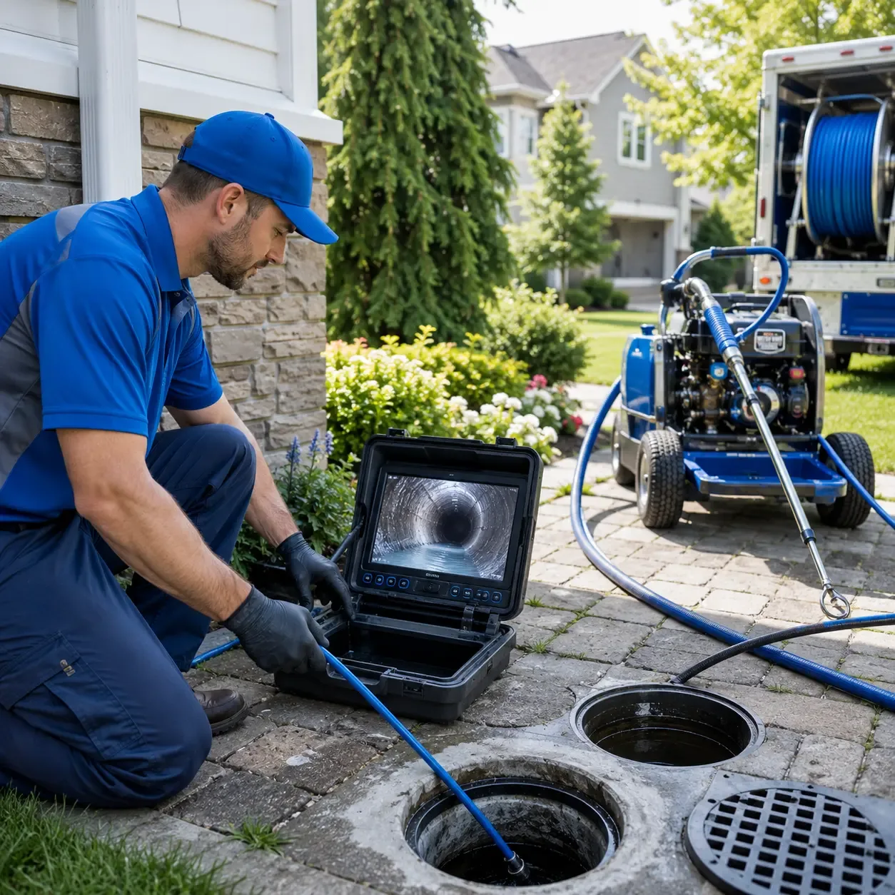 Outdoor drain cleaning professionals serving New Gretna, NJ