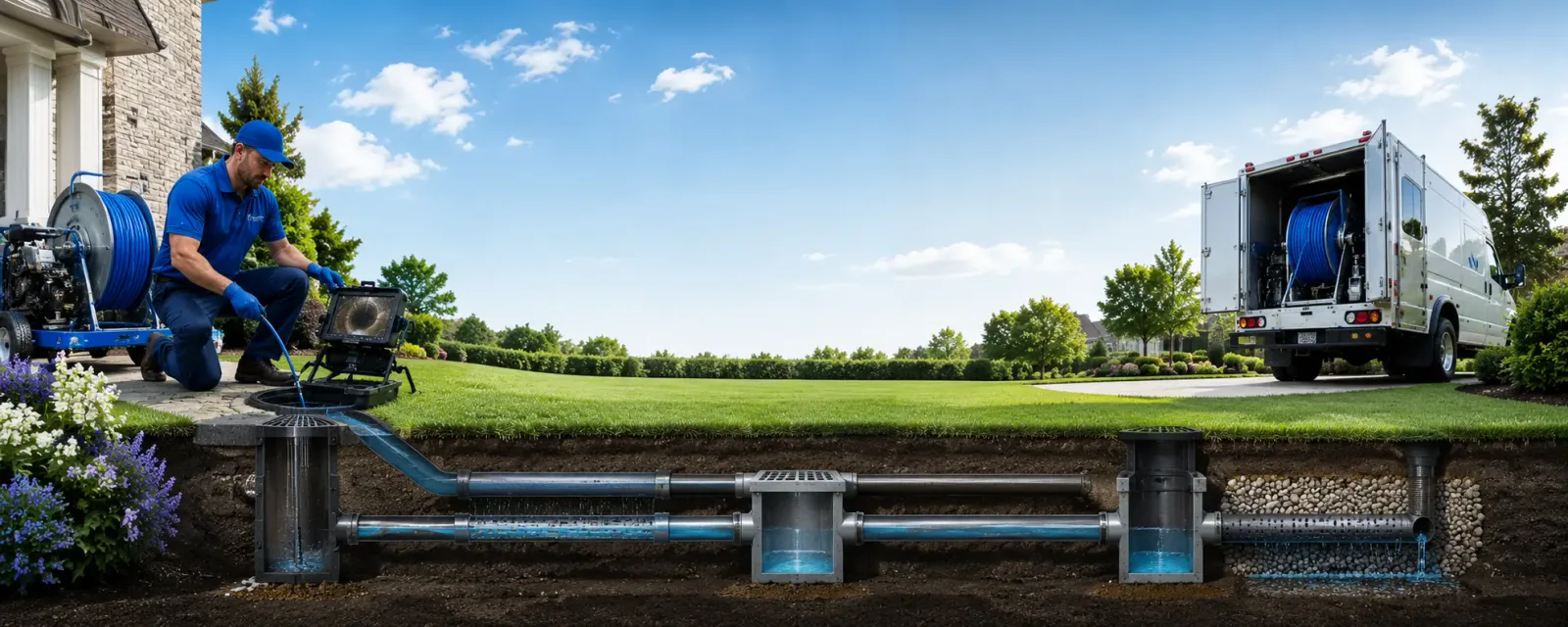 Outdoor drain cleaning information for New Gretna, NJ